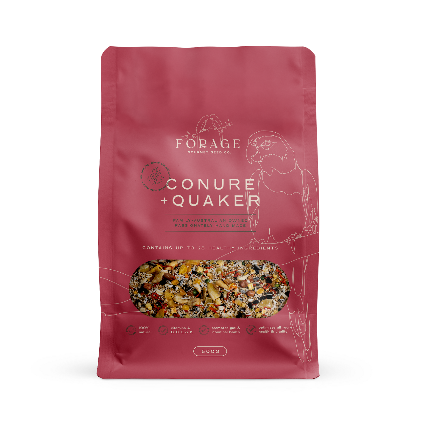 FORAGE CONURE & QUAKER 500G