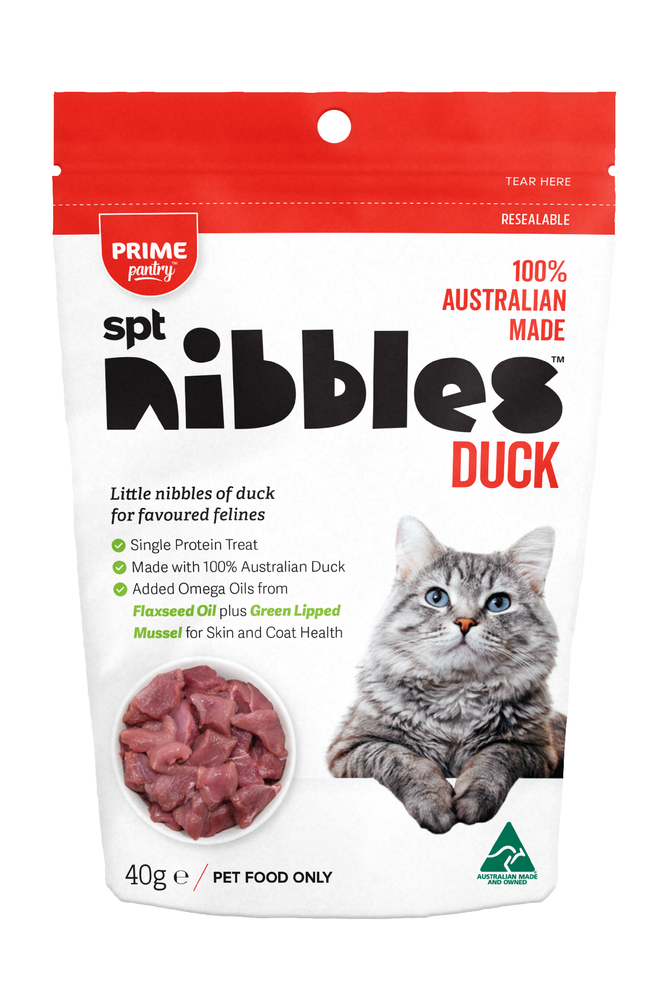 PRIME100 PRIME PANTRY SPT NIBBLES DUCK 40G