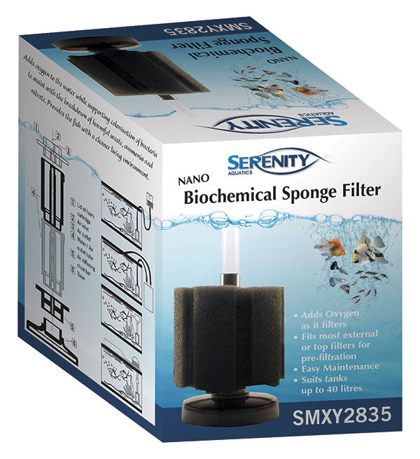 SERENITY SMXY2835 BIOCHEMICAL SPONGE FILTER