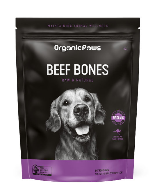 ORGANIC PAWS BEEF BONES 1KG