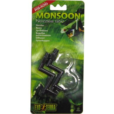 MONSOON - RS400 REPTILE MISTER REPLACEMENT NOZZLES (2) WITH SUCTION CUPS