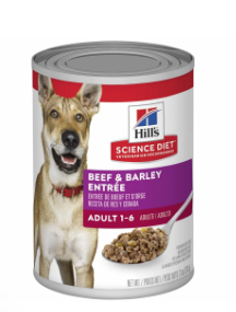 HILL'S SCIENCE DIET BEEF & BARLEY ENTREE 370G