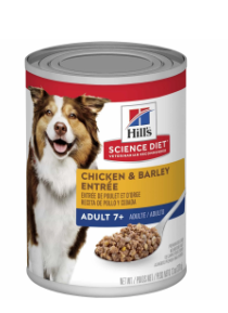 HILL'S SCIENCE DIET ADULT 7+ CHICKEN & BARLEY ENTREE 370G