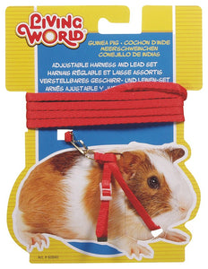 LIVING WORLD GUINEA PIG HARNESS/LEAD SET - RED