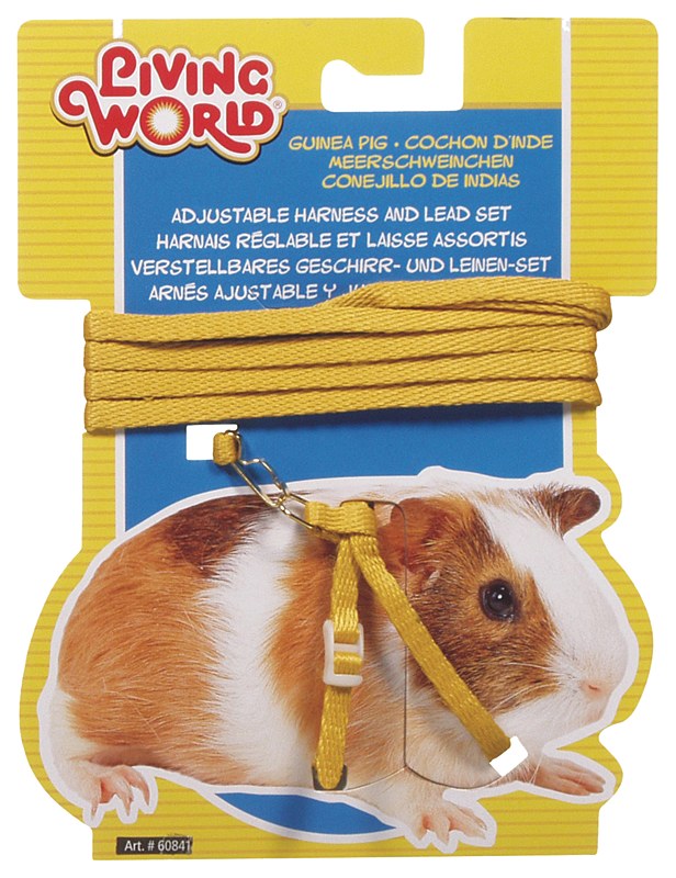 LIVING WORLD GUINEA PIG HARNESS/LEAD SET - YELLOW