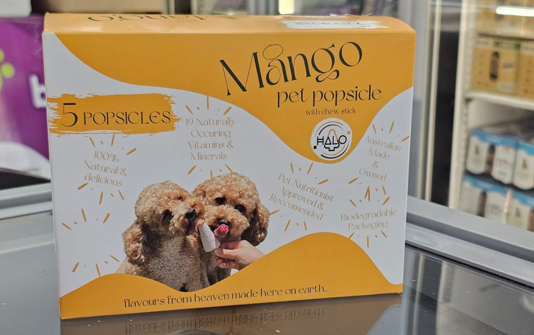 HALO PET POPSICLE MANGO 5PK