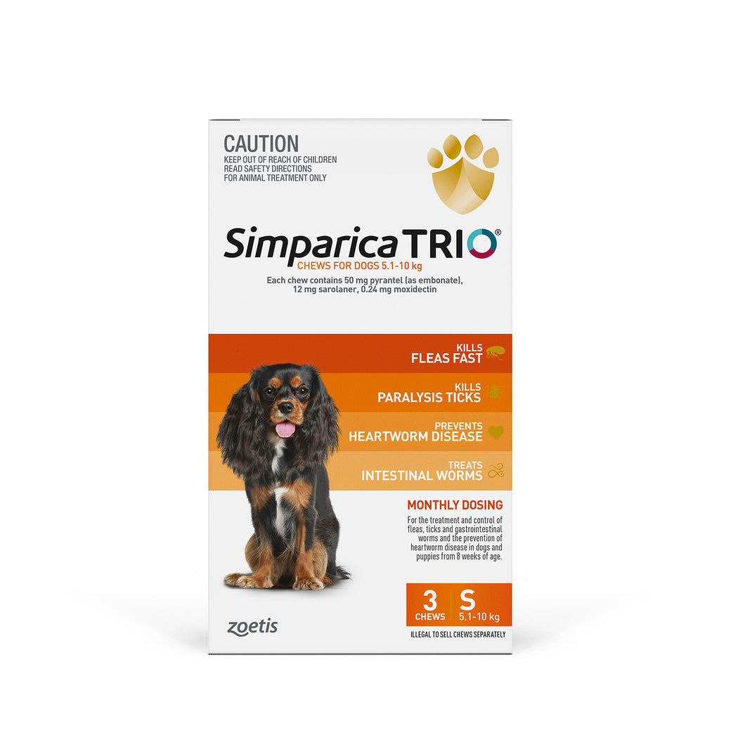 SIMPARICA TRIO ORANGE 5.1-10KG 3PK