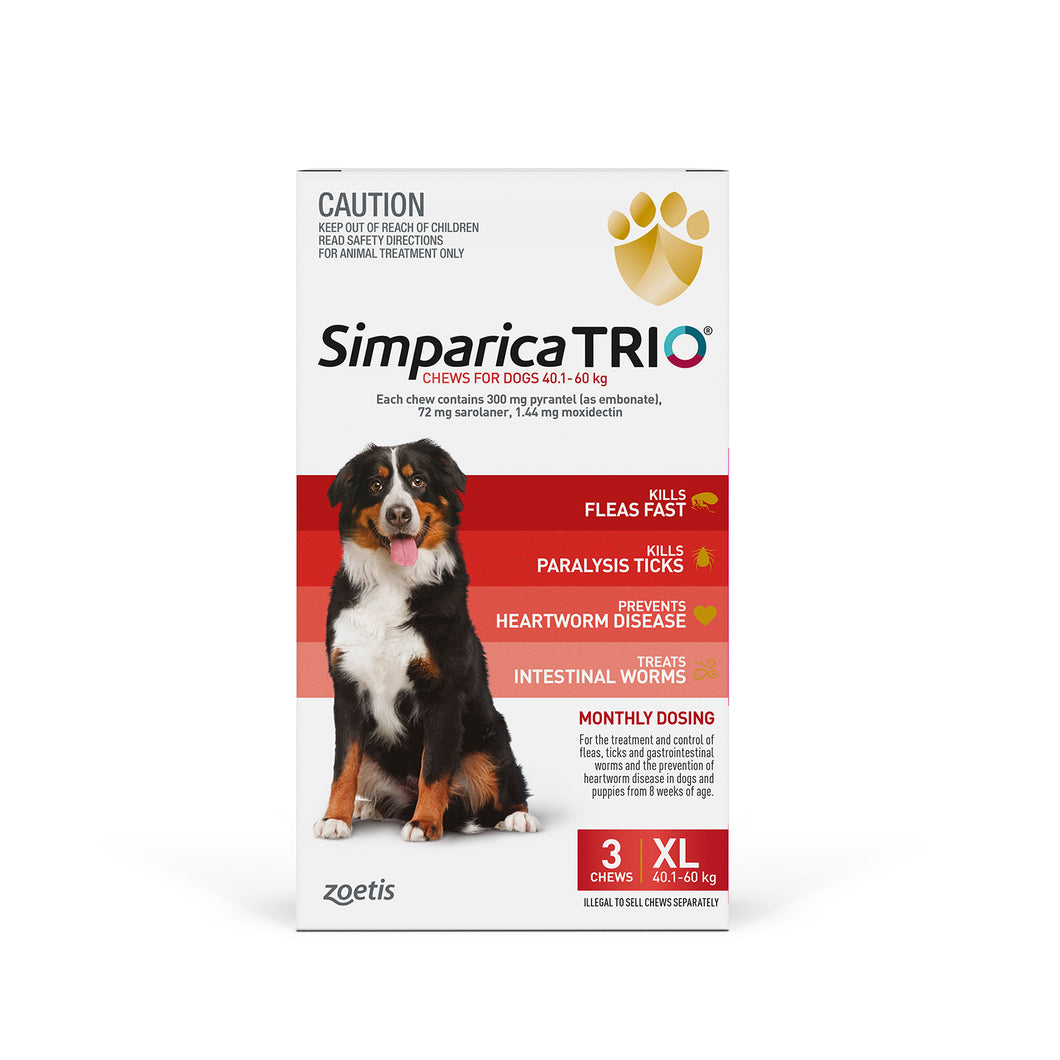 SIMPARICA TRIO RED 40.1-60KG 3PK