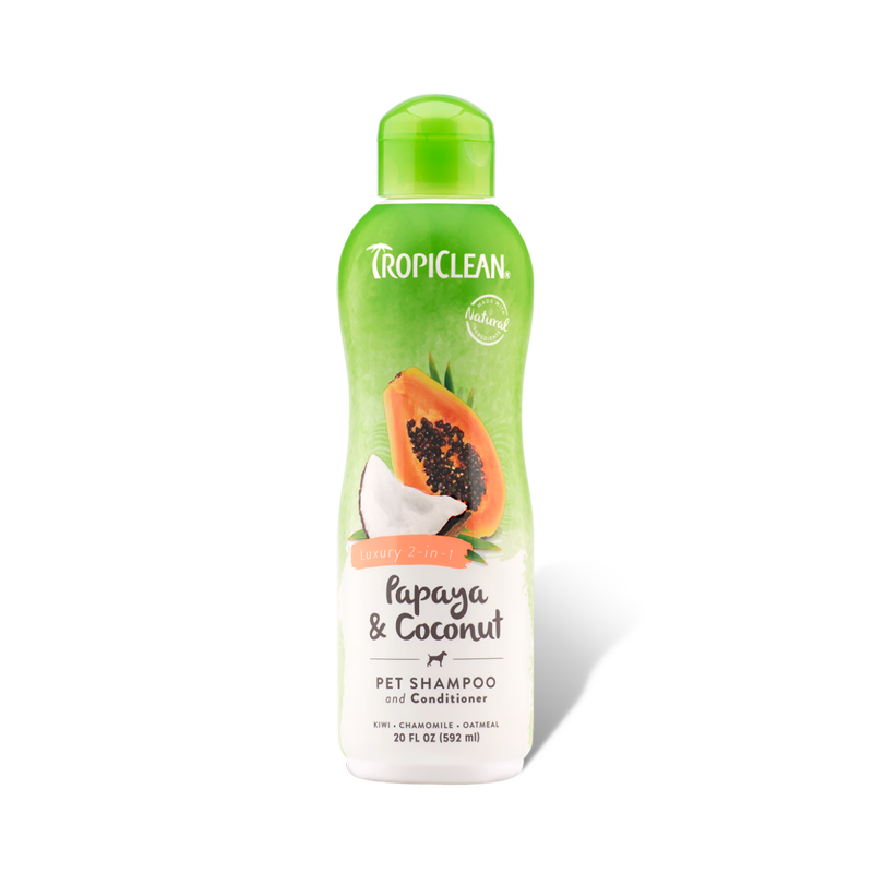 TROPICLEAN SHAMPOO - PAPAYA COCONUT 592ML