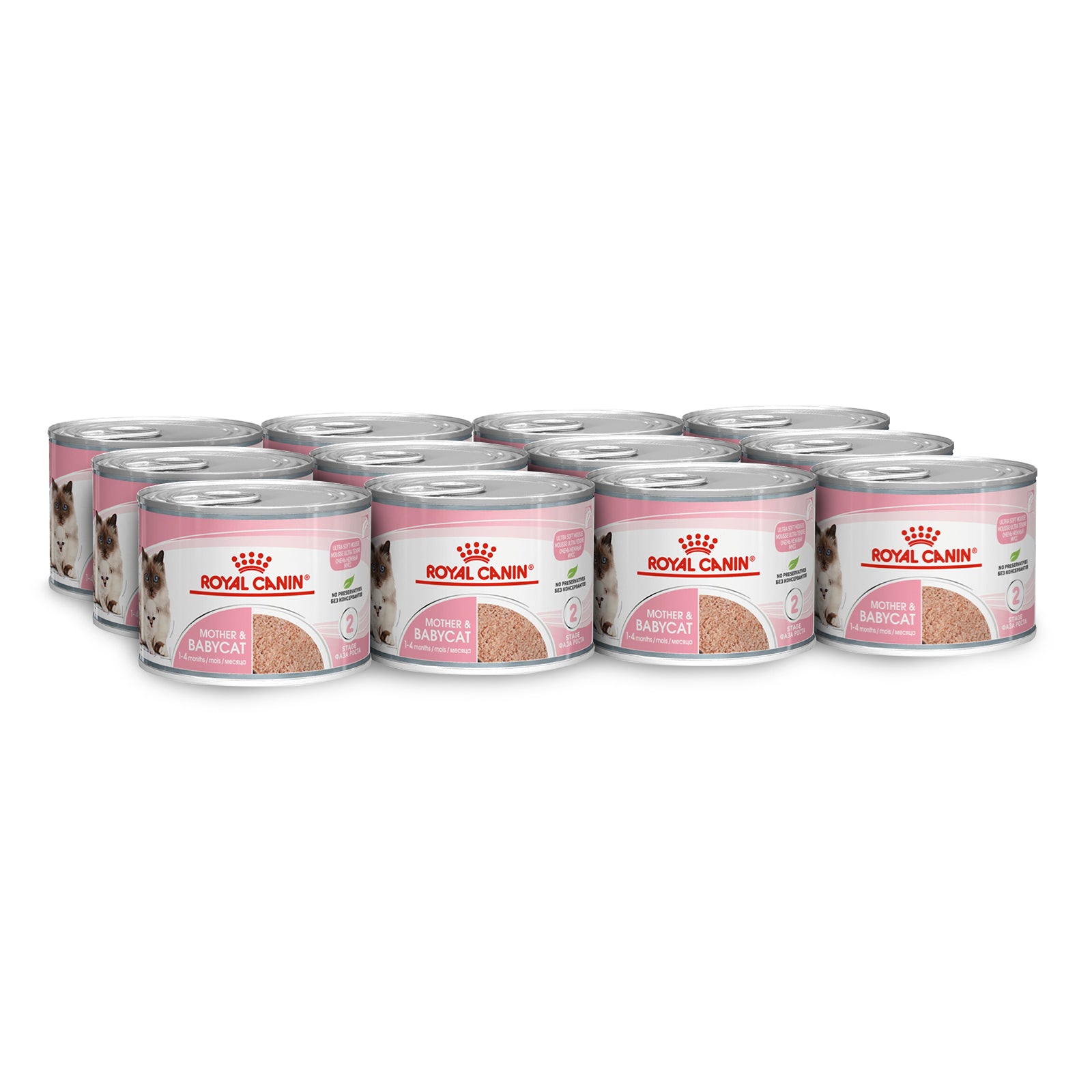 ROYAL CANIN CAT WET MOTHER & BABY CAT (KITTEN) CAN 195gX12 PACK SLAB