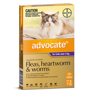 ADVOCATE CAT >4KG PURPLE 3PK