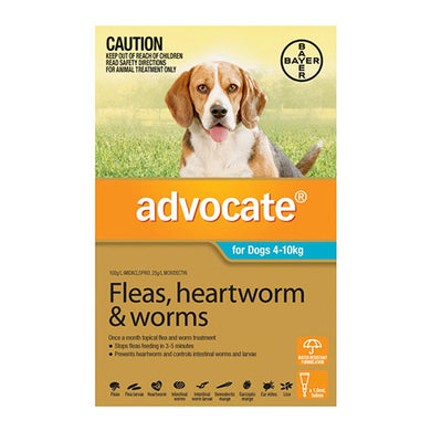 ADVOCATE DOG 4-10KG AQUA 6PK