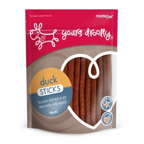 DISCONTINUED-YOURS DROOLLY DUCK STICKS 500G
