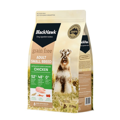 BLACK HAWK GRAIN FREE CHICKEN SMALL BREED 2.5KG