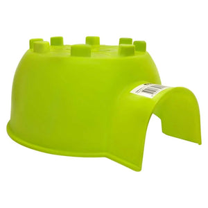 SMALL ANIMAL HIDE PLASTIC IGLOO (L) 30X26.5X14CM GREEN