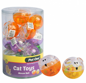 PO CAT TOY MOUSE BALL 5CM