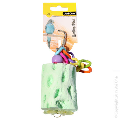 AVO BIRD TOY MINERAL WITH PLASTIC LINKS LARGE 16CM