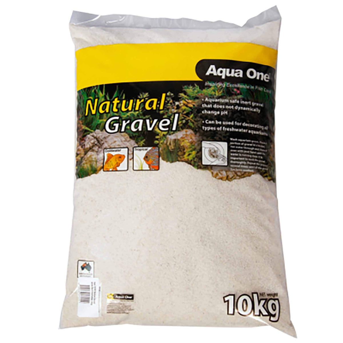 AQUA ONE NATURAL GRAVEL WHITE SAND 10KG