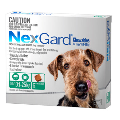 NEXGARD CHEWS LG DOG GREEN 6PK