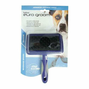 EURO GROOM DOG MASSAGE BRUSH RUBBER MD