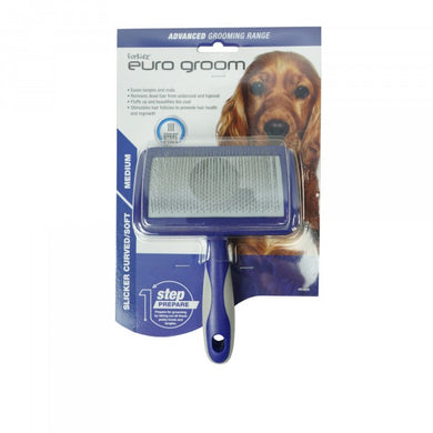 EURO GROOM DOG SOFT SLICKER BRUSH MD