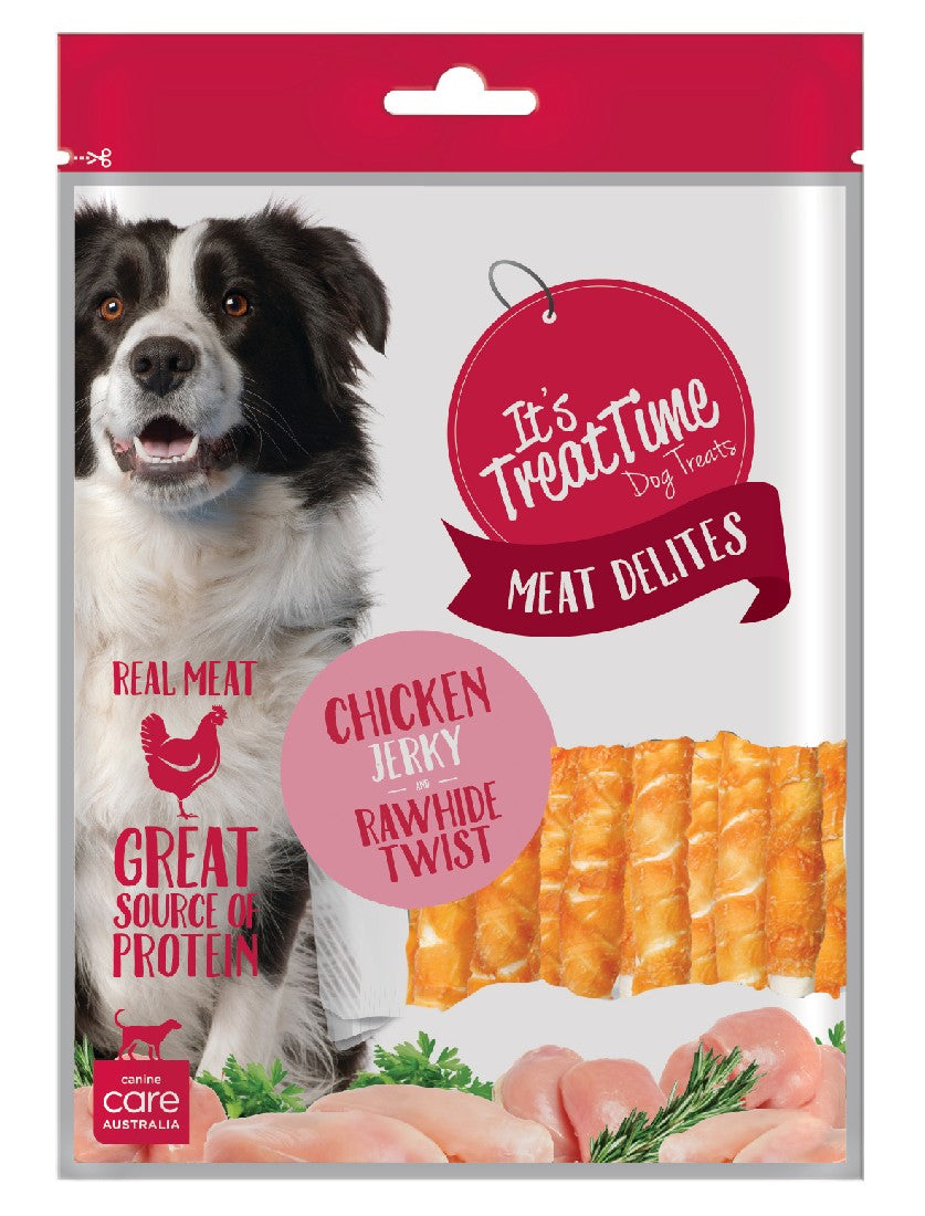 IT'S TREAT TIME CHICKEN RAWHIDE TWIST 250G