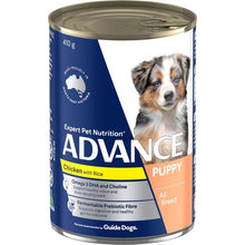 Load image into Gallery viewer, ADVANCE DOG WET PUP CHKN 410G