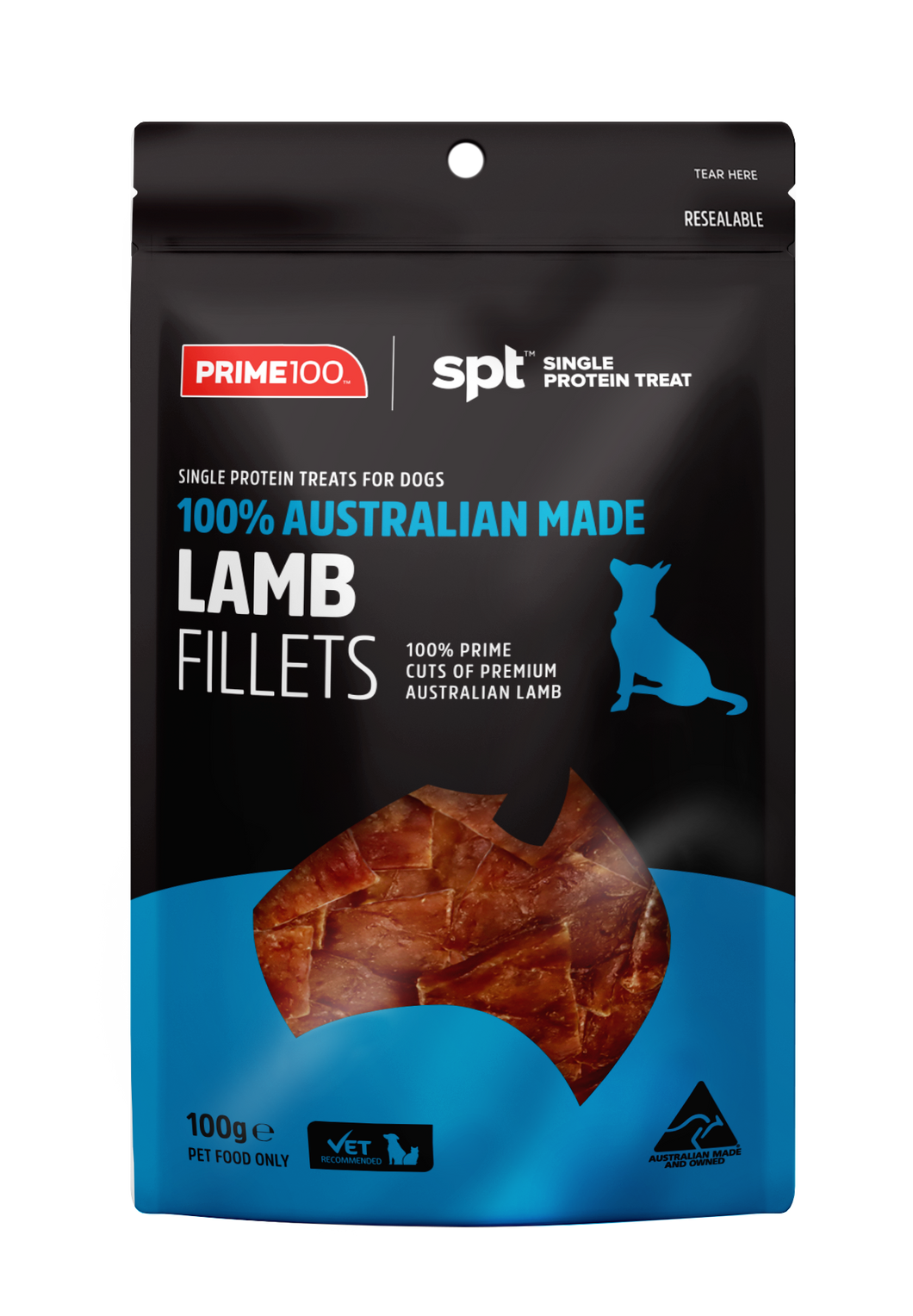 PRIME100 TREAT LAMB FILLET 100G