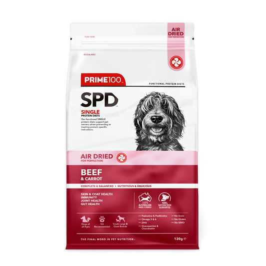 PRIME100 SPD AIR DRIED BEEF & CARROT 120G