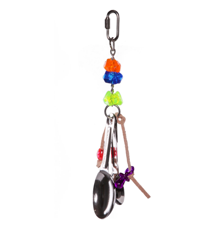 KAZ BIRD TOY HANGING SPOONS WITH BEADS SMALL