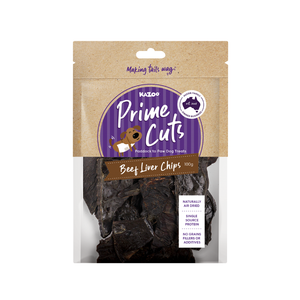 KAZOO PRIME CUTS BEEF LIVER CHIPS 100G