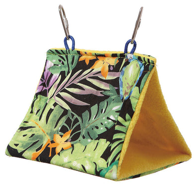 FEATHERED FRIENDS TROPICAL HUT SMALL 14X12.5CM