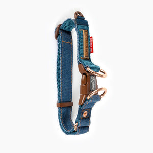 EZYDOG COLLAR DOUBLE UP M DENIM