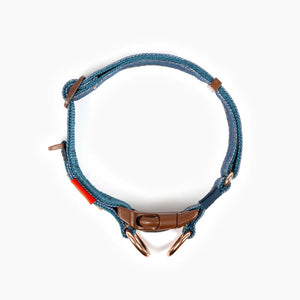 EZYDOG COLLAR DOUBLE UP M DENIM