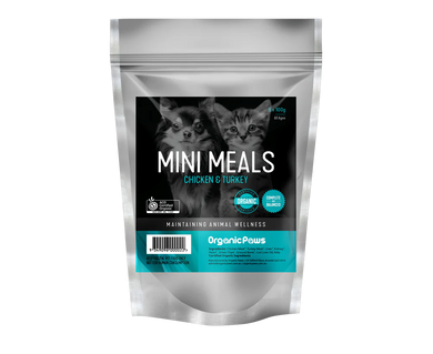 ORGANIC PAWS MINI MEALS CHICKEN & TURKEY 500G