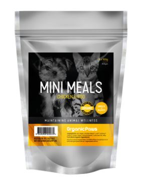 ORGANIC PAWS MINI MEALS CHICKEN & ROO 500G