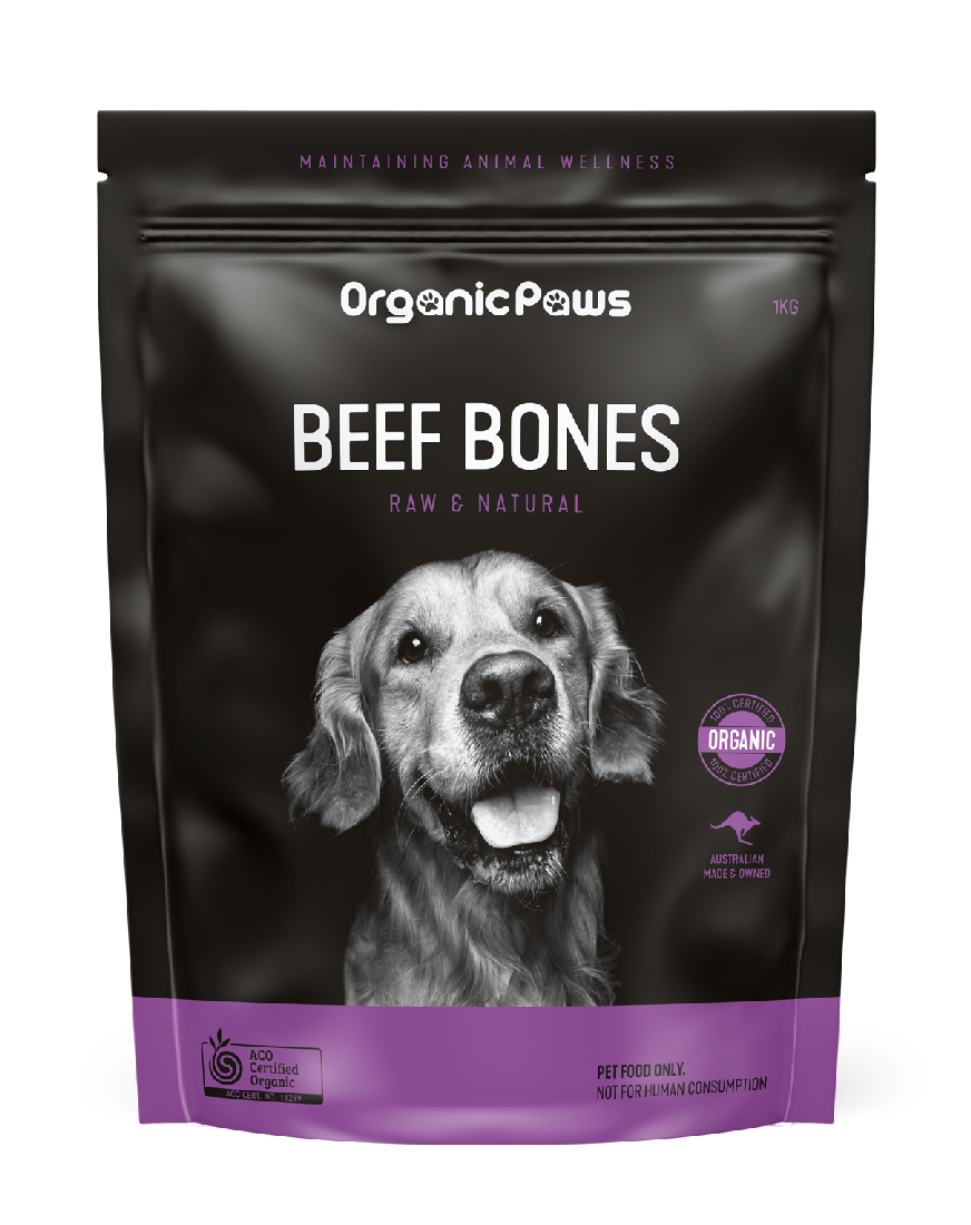 ORGANIC PAWS BEEF BONES 1KG