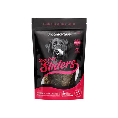 ORGANIC PAWS SLIDERS BEEF LIVER 120G