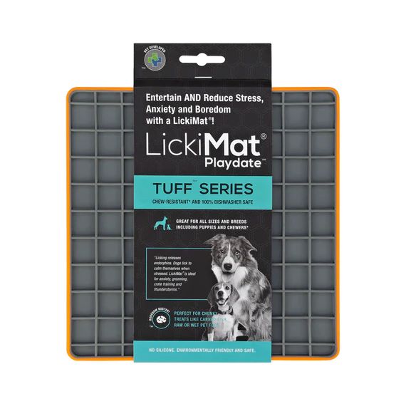 LICKIMAT PLAYDATE TUFF MAT ORANGE