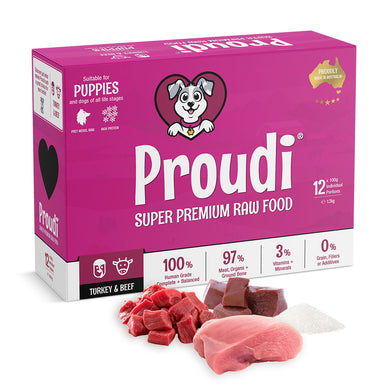 PROUDI PUPPY TURKEY & BEEF 1.2KG