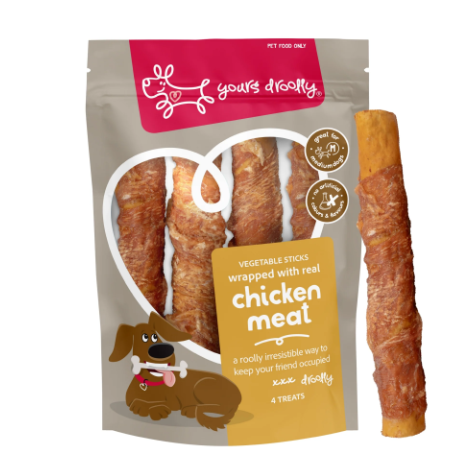 YOURS DROOLLY VEGETABLE STICKS WITH CHICKEN MED 4PK
