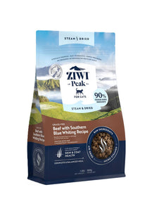 ZIWI CAT FOOD STEAM DRIED BEEF & WHITING 800G