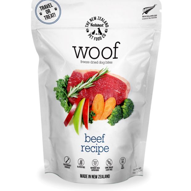 WOOF DOG FREEZE DRIED BEEF 50GM