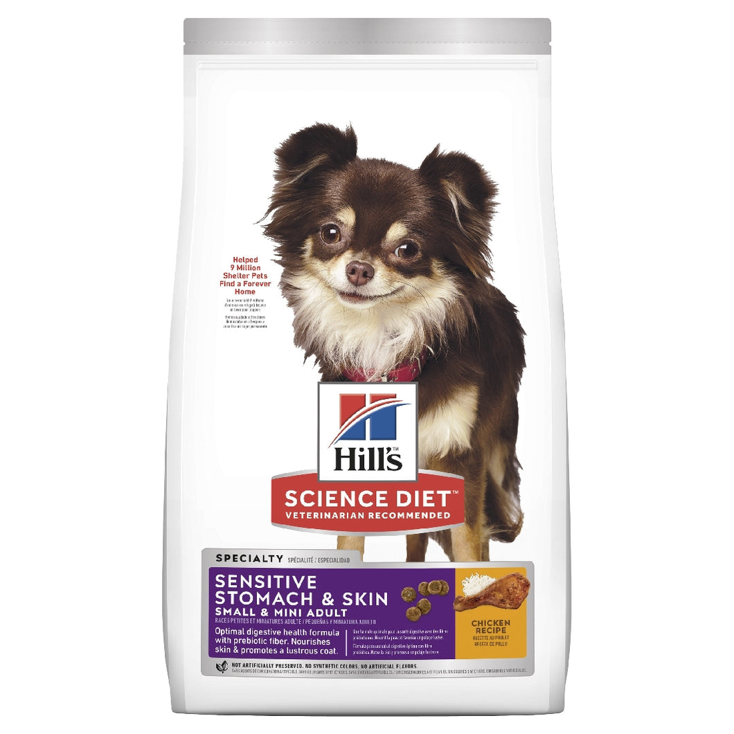 HILL'S SCIENCE DIET SENSITIVE STOMACH & SKIN ADULT SMALL & MINI DRY DOG FOOD 1.8KG
