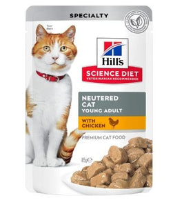 PACK OF HILL'S SCIENCE DIET ADULT NEUTERED CHICKEN 12X85G