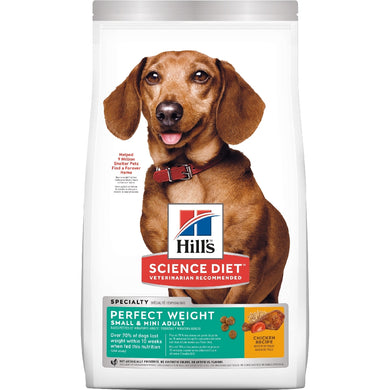 HILL'S SCIENCE DIET PERFECT WEIGHT SMALL & MINI ADULT DRY DOG FOOD 6.8KG
