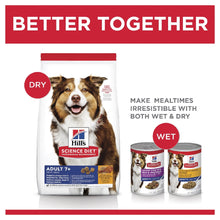 Load image into Gallery viewer, HILL&#39;S SCIENCE DIET SENIOR ADULT 7+ DRY DOG FOOD 3KG