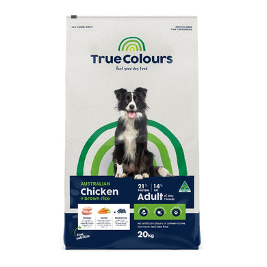 TRUE COLOURS ADULT CHICKEN & BROWN RICE 20KG