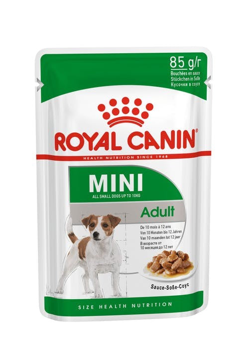 Pack of ROYAL CANIN DOG WET MINI ADULT 85GX12