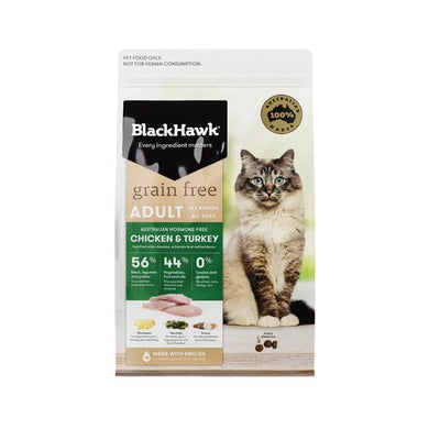 BLACK HAWK CAT GRAIN FREE CHICKEN & TURKEY 2.5KG